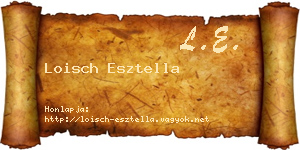 Loisch Esztella névjegykártya